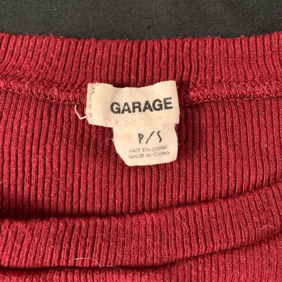 Garage burgundy crop top - Picture 2 of 2